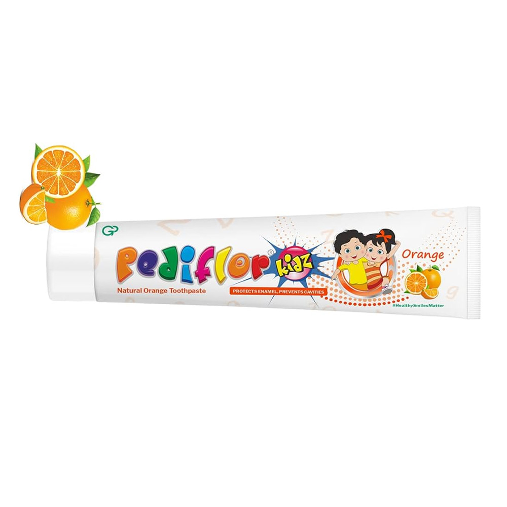 Group Pharma Pediflor Kidz Toothpaste - Orange (Pack of 6)