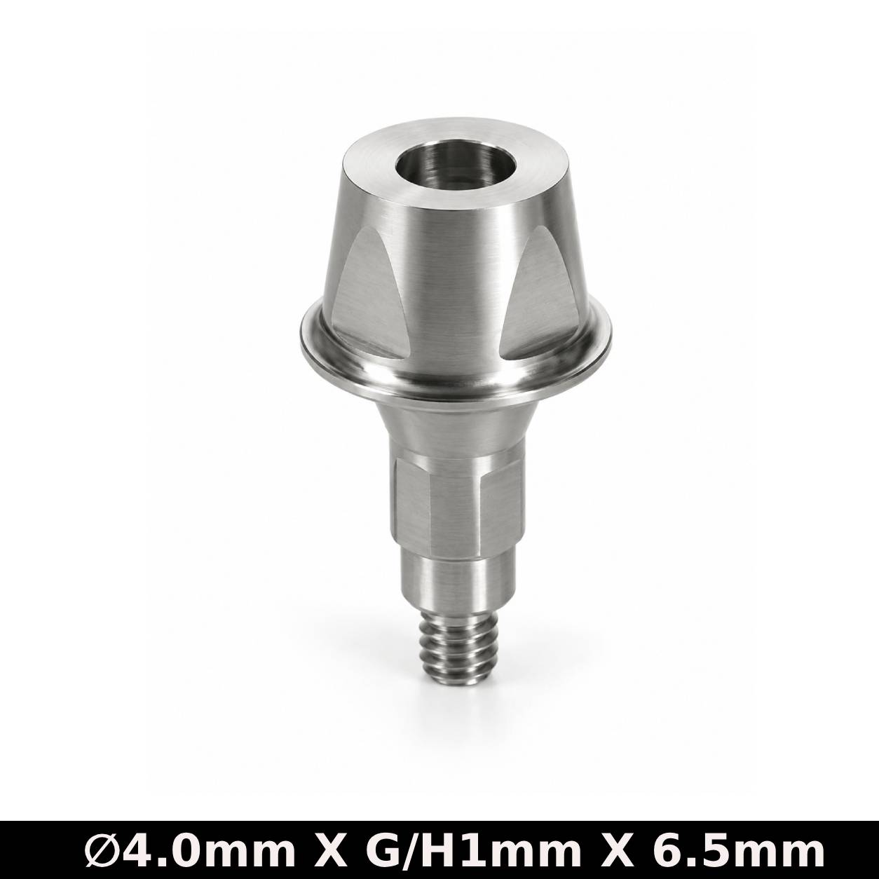 Dentaltech Straight Abutment ∅4.0mm X G/H1mm X 6.5mm - Straumann RC Implant Compatible (ITI-RC 022.4331)