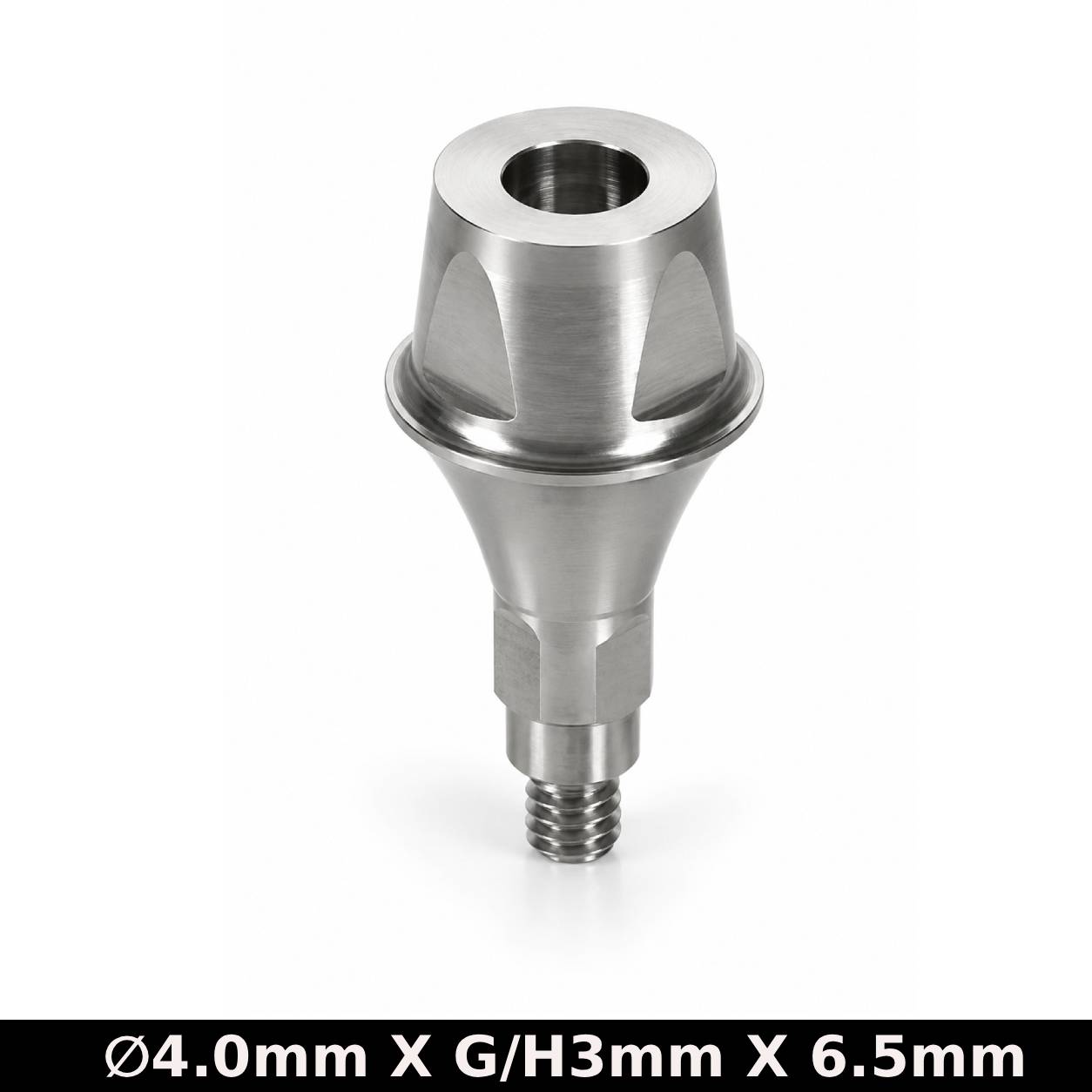 Dentaltech Straight Abutment  ∅4.0mm X G/H3mm X 6.5mm - Straumann RC Implant Compatible (ITI-RC 022.4333)