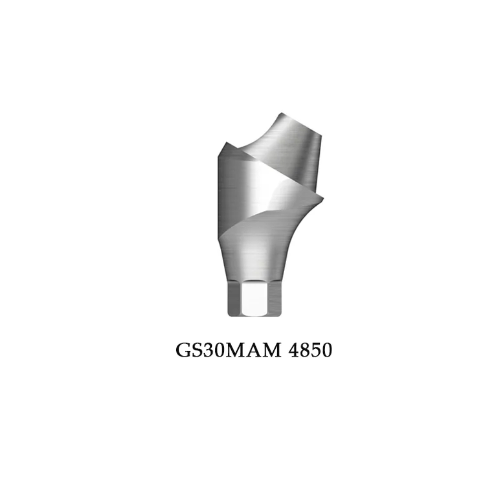 Dentaltech Multi Unit 30°Angular Abutment Mini ∅4.8mm X G/H5.0mm - Osstem Mini Implants Compatible (GS30MAM 4850)