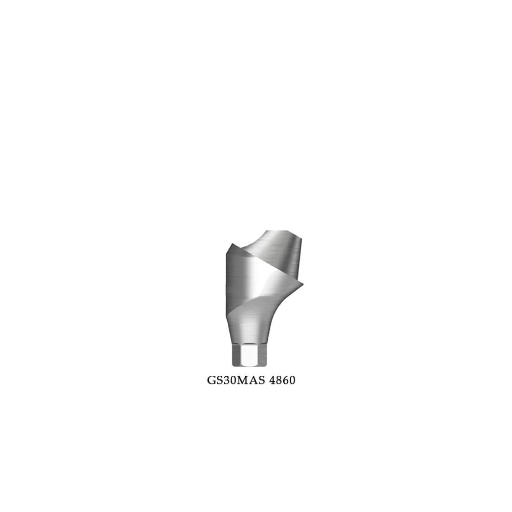 Dentaltech Multi Unit 30°Angular Abutment Regular ∅4.8mm X G/H6.0mm - Osstem | Dentium | DIO | Cowellmedi | Neobiotech | Dentis Compatible (GS30MAS 4860)