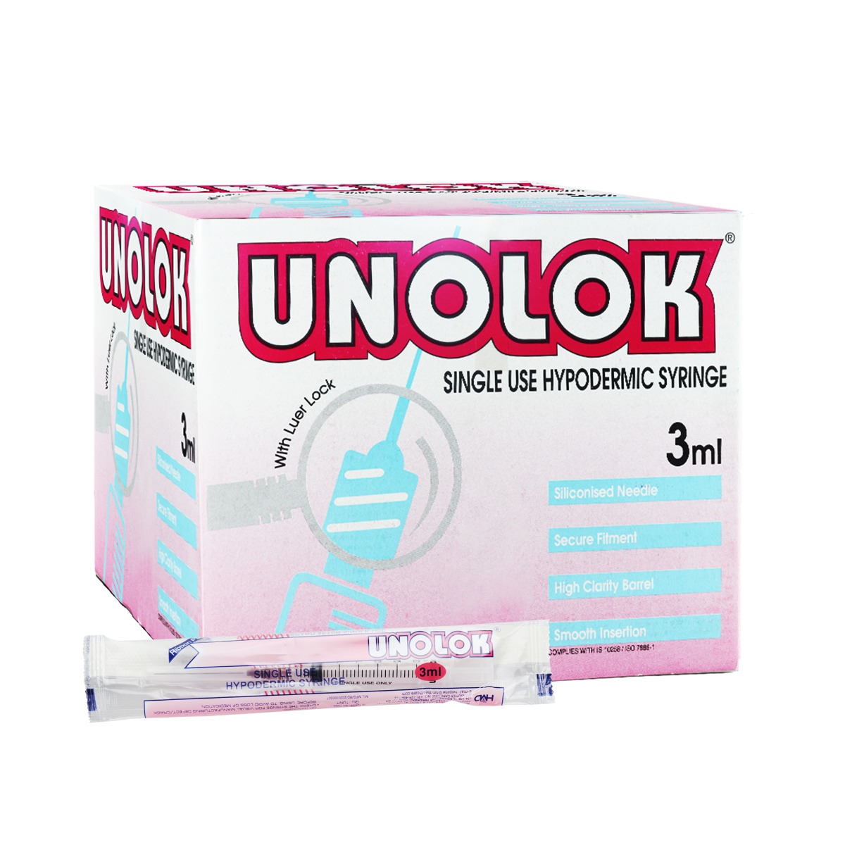HMD Unolok Syringe 3ml | 26 Gauge | 1.5 Inch Needle