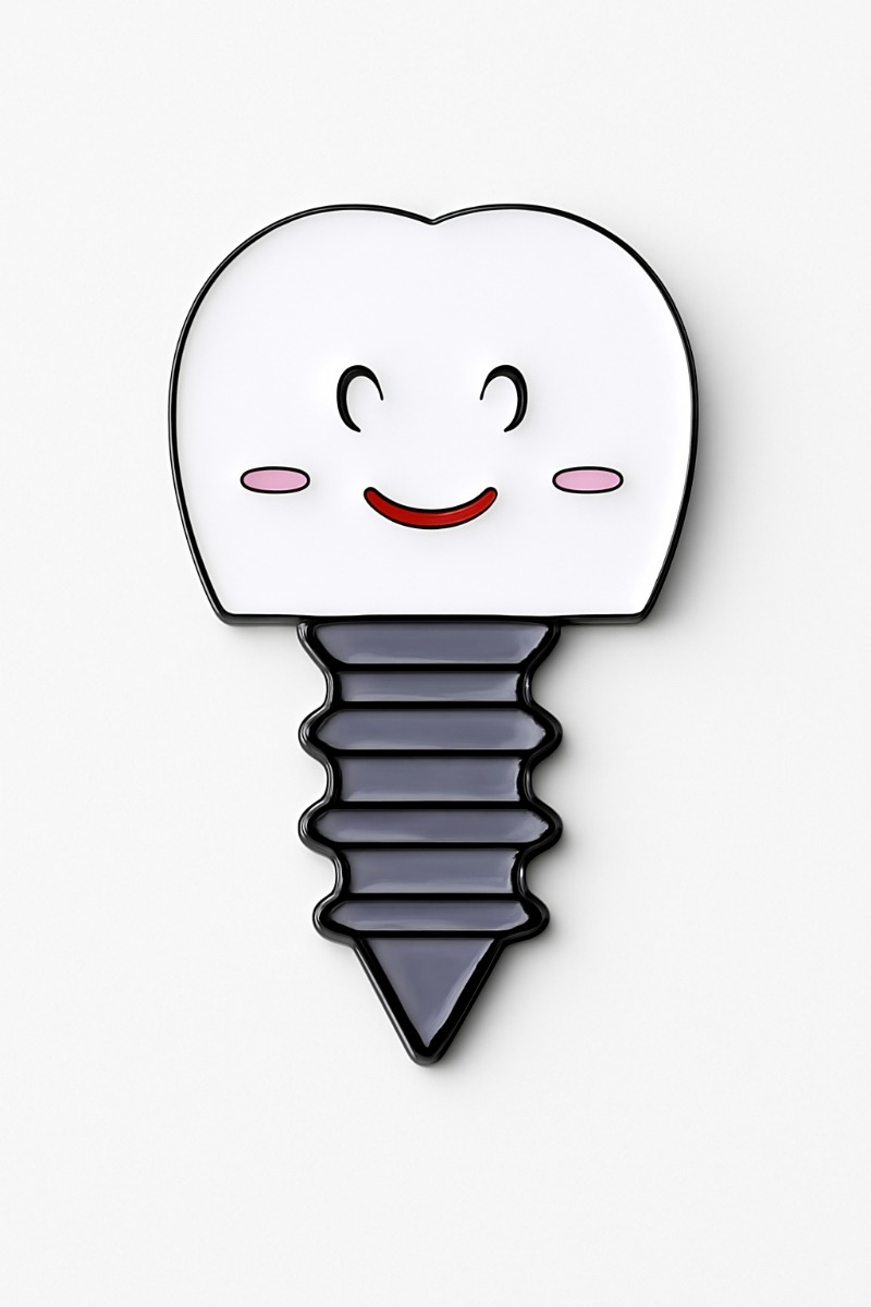 iDENTical Implant Screw Base Tooth Shape Brooch - Pack of 1 (ZYR-4061)