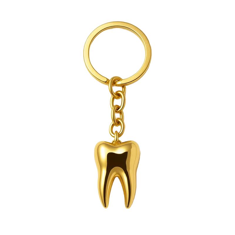 iDENTical Molar Tooth Keychain - Gold ZYR-3017