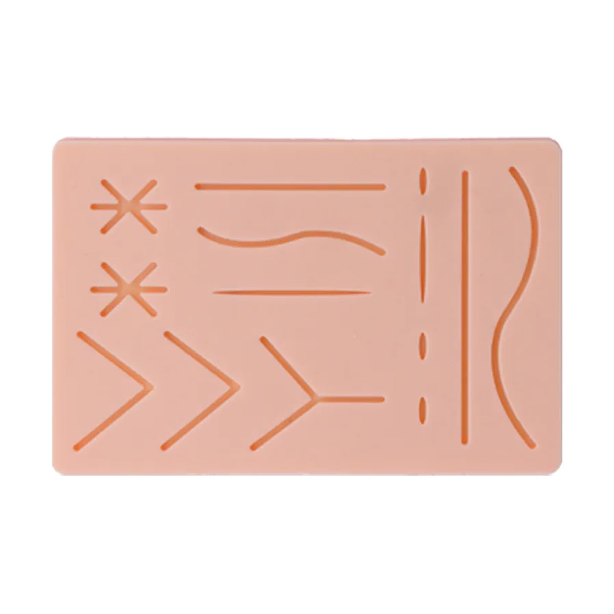iDENTical Silicone Suture Practice Pad with 14 Pre-cuts- Type E