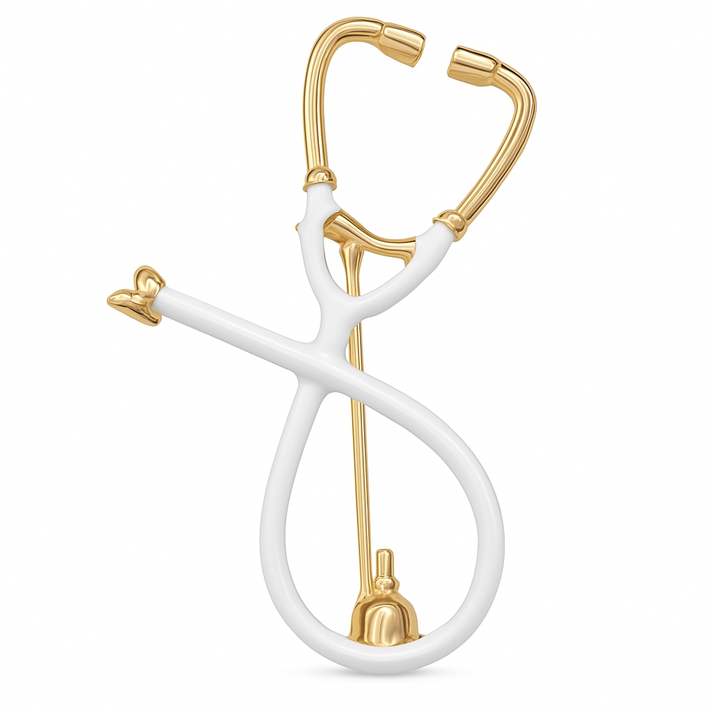 iDENTical Stethoscope Shape Brooch - Pack of 1 (ZYR-7802)