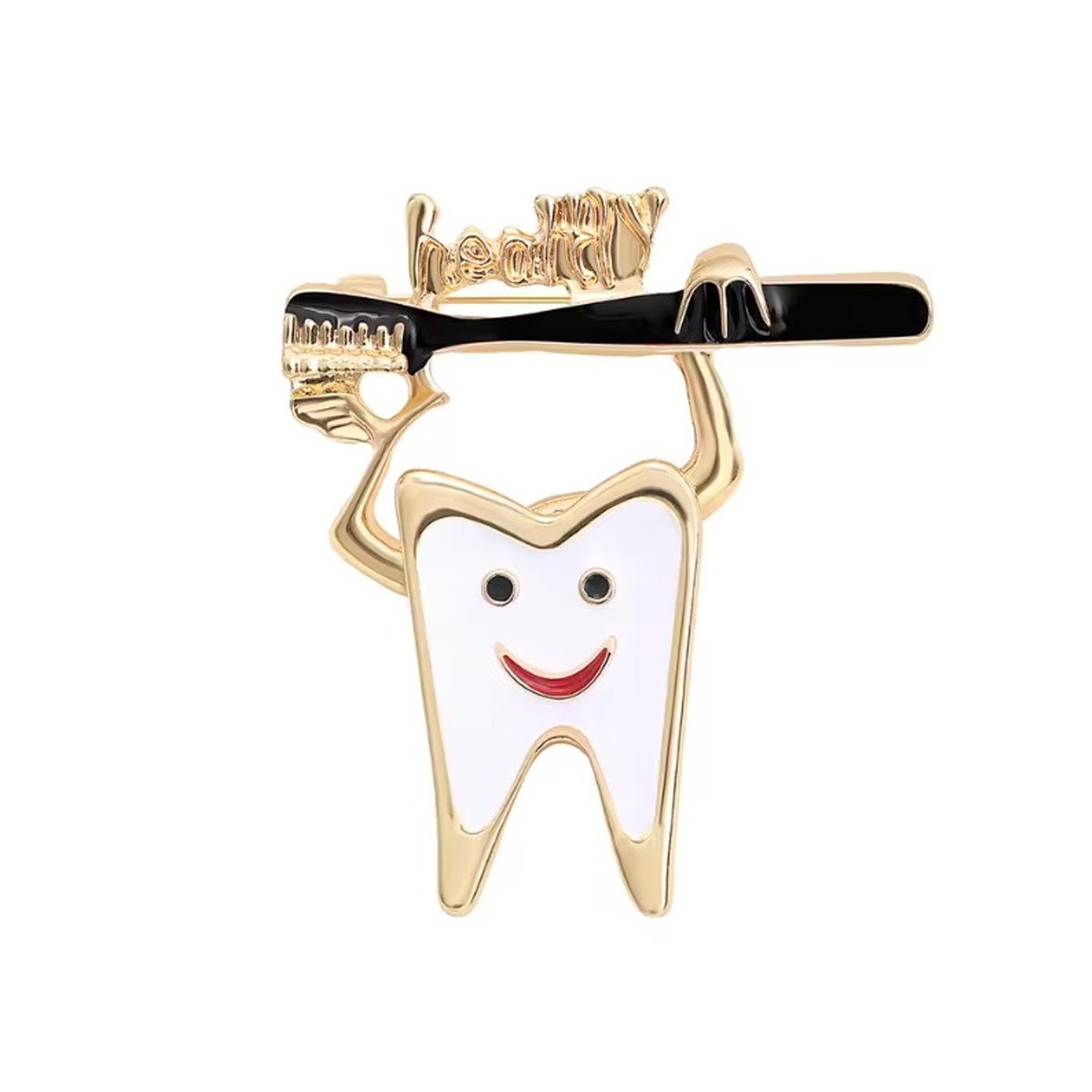 iDENTical Tooth Holding Giant Toothbrush Shape Brooch Pack Of 1 (ZYR-4014)