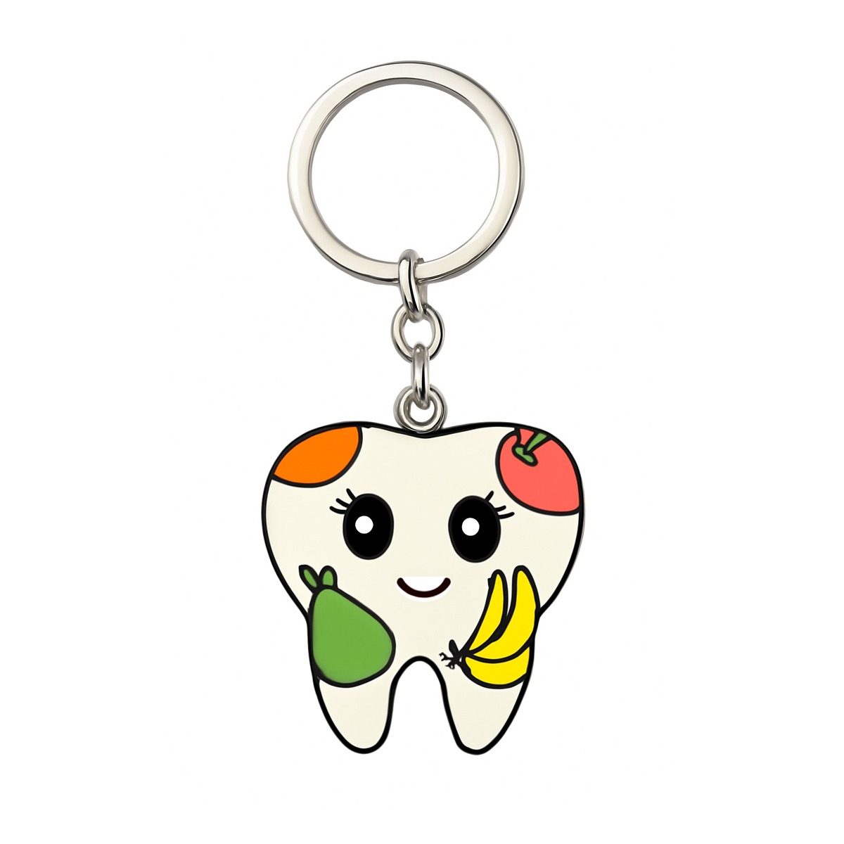 iDENTical Tooth Shape Keychain With Fruit Design ZYR-3006-1