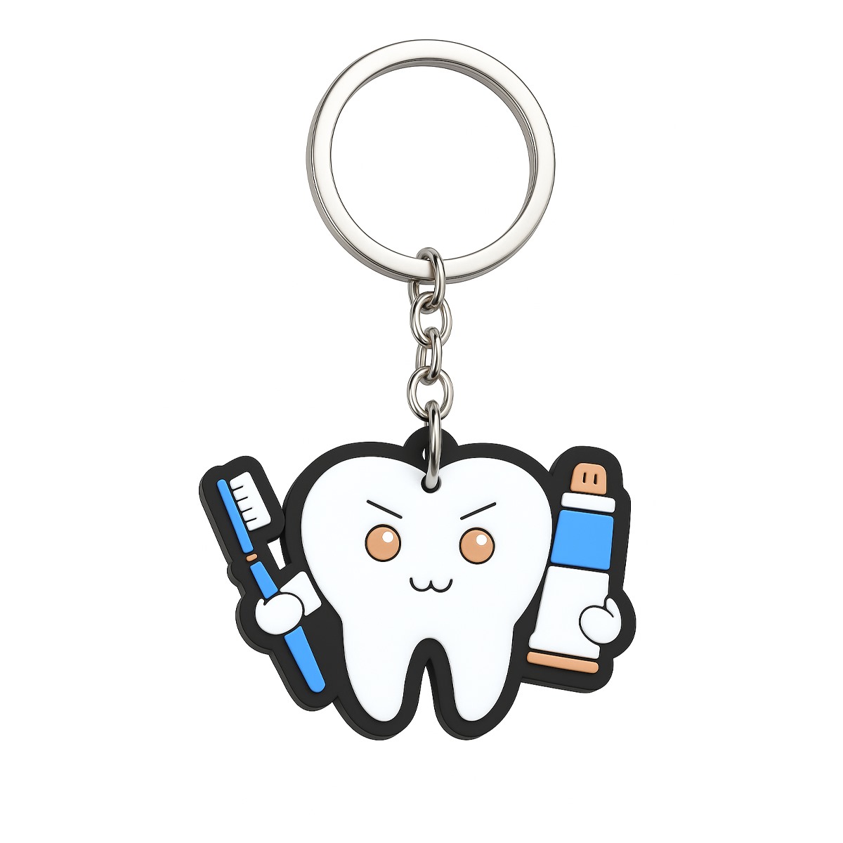iDENTical Tooth Shape Keychain With Toothpaste & Toothbrush