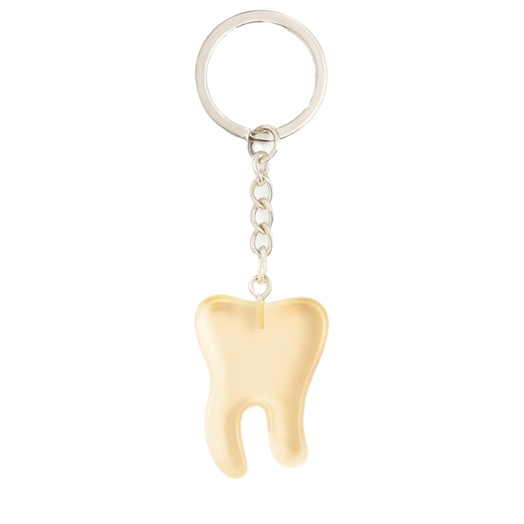iDENTical Tooth Shape Resin Keychain - Yellow (3013)