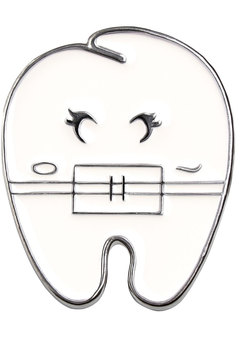 iDENTical Tooth With Bracket Shape Brooch - Pack Of 1 (ZYR-4065)
