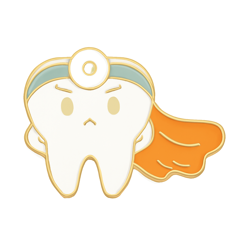 iDENTical Tooth With Cloak Shape Brooch - Pack Of 1 (ZYR-7361)