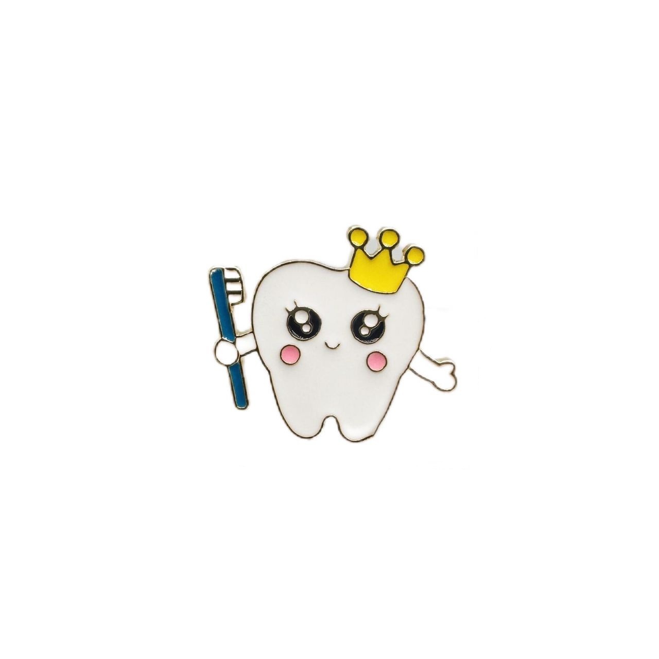 iDENTical Tooth With Crown & Toothbrush Shape Brooch Pack Of 1 (ZYR-7378)