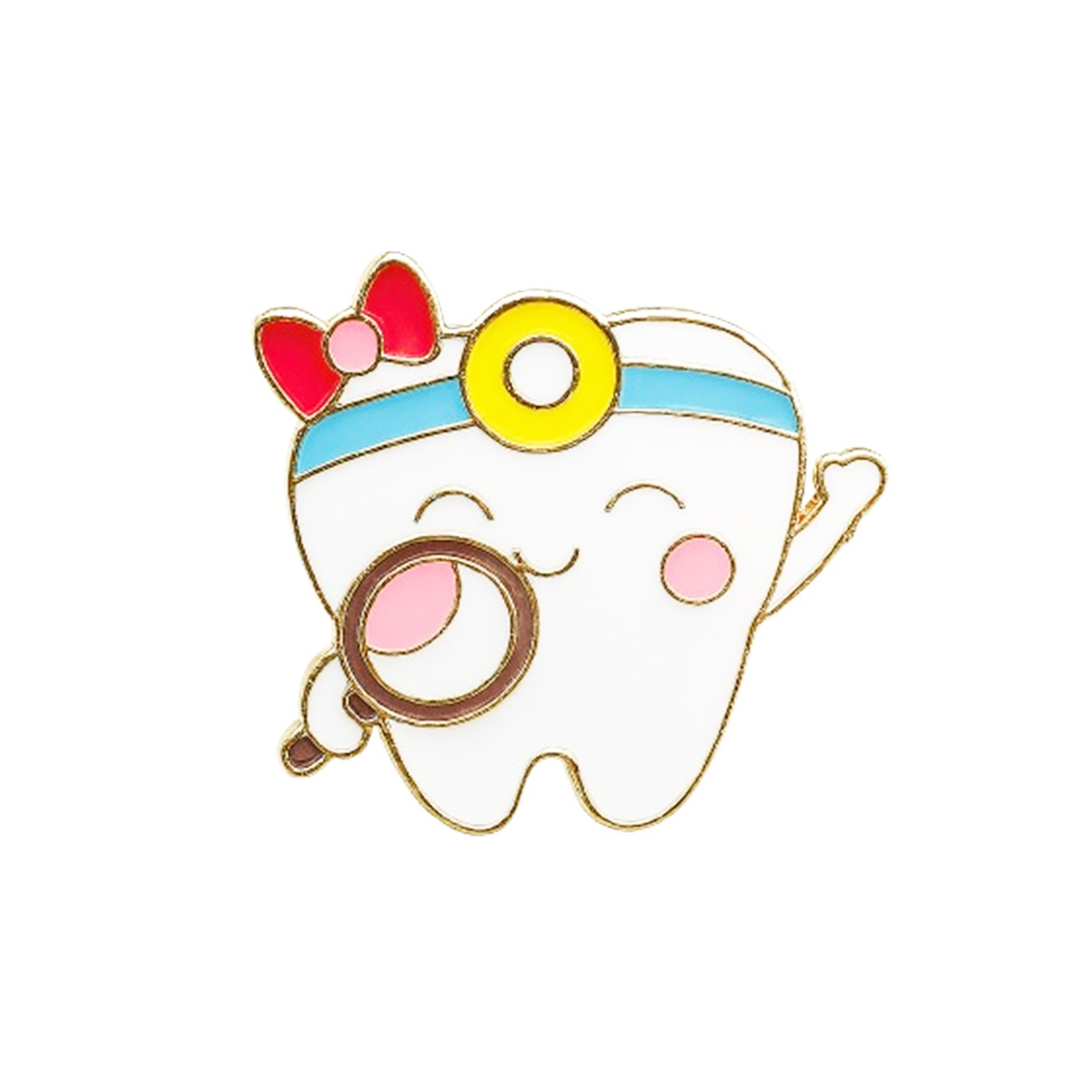 iDENTical Tooth With Magnifying Glass Shape Brooch - Pack of 1 (ZYR-7377)