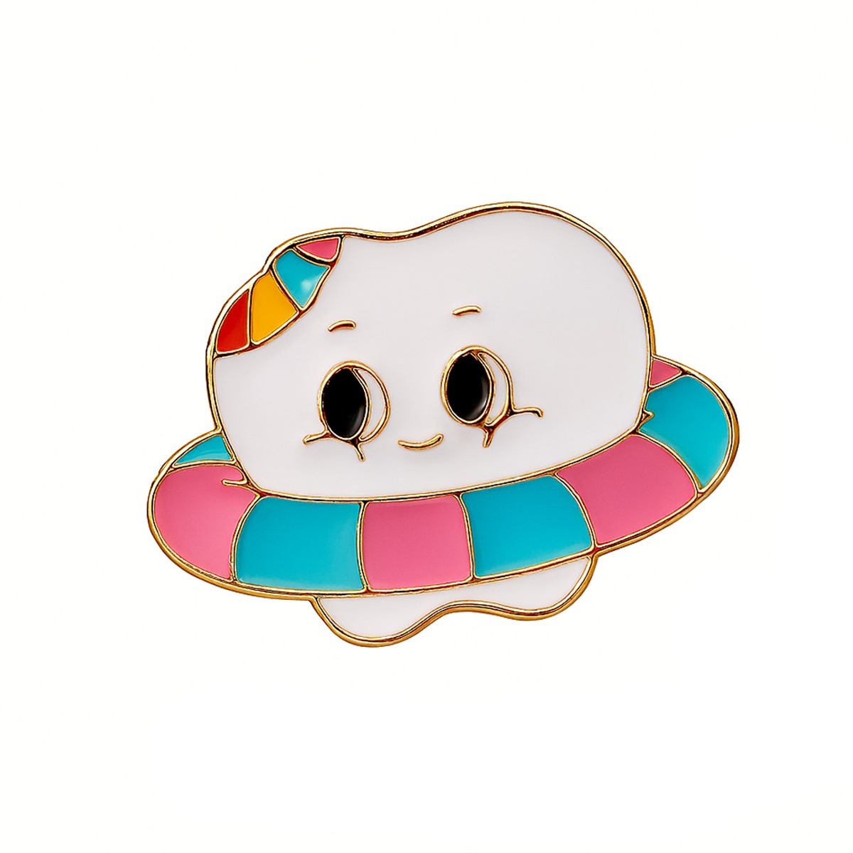 iDENTical Tooth With Swim Ring & Cap Shape Brooch Pack Of 1 (ZYR-7376)