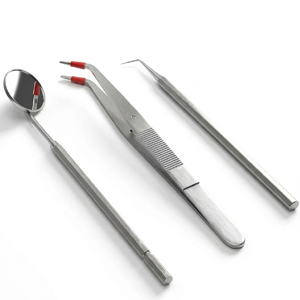 GI Probe + Mouth Mirror + Tweezer (Single ended)