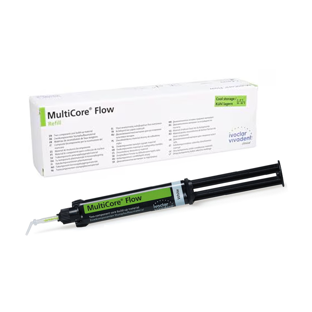 Ivoclar MultiCore Flow Dual-Cure Core Build-up Material  - White