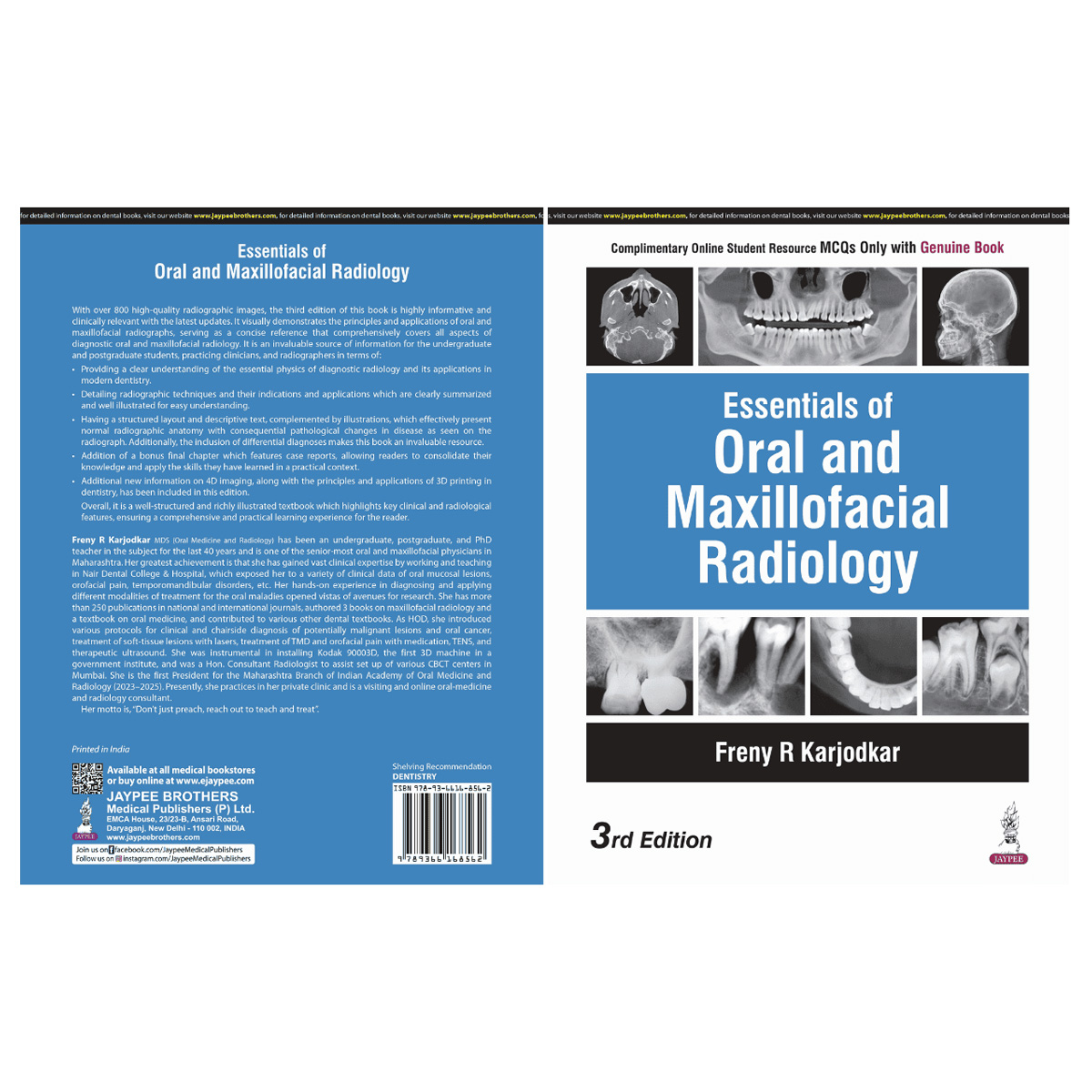 Jaypee Medical Essentials of Oral & Maxillofacial Radiology 3rd Edition | Freny R Karjodkar (ISBN - 168562)
