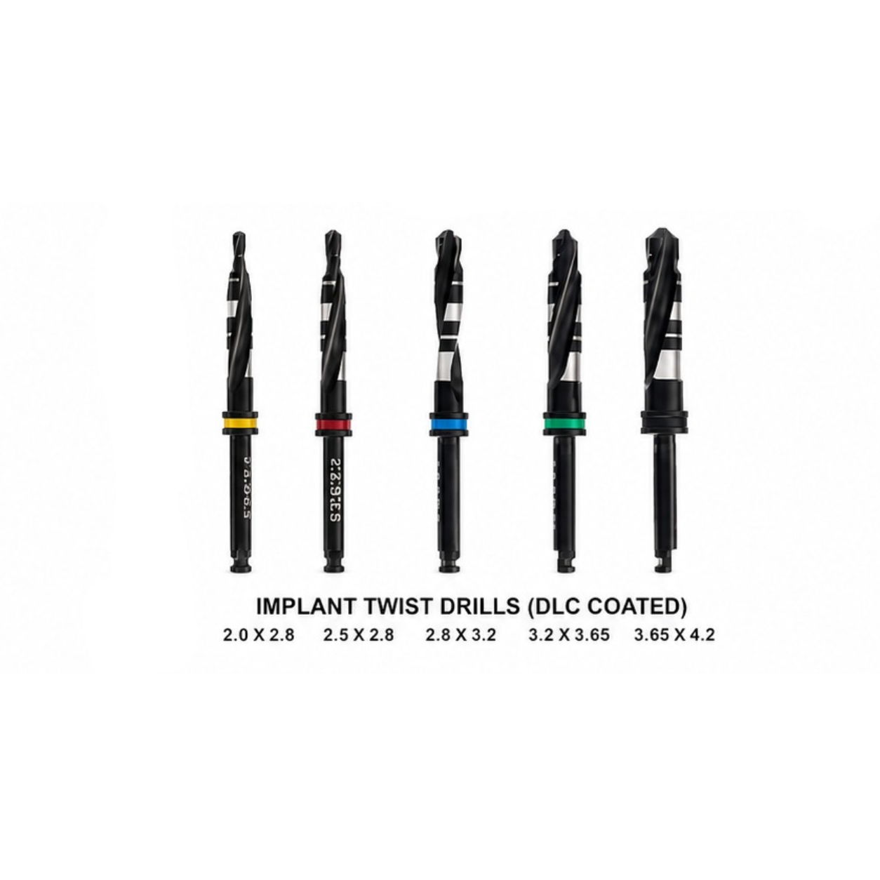 Julldent Israeli Surgical Box - Set of 5 Implant Twist Drills