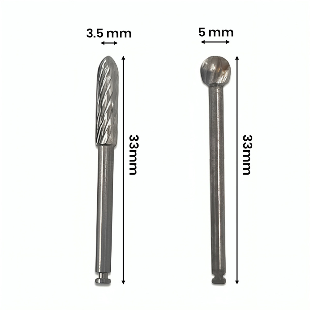 Julldent Ridge Contouring Burs Round/ Cone (For Contra-Angle Handpiece Only)