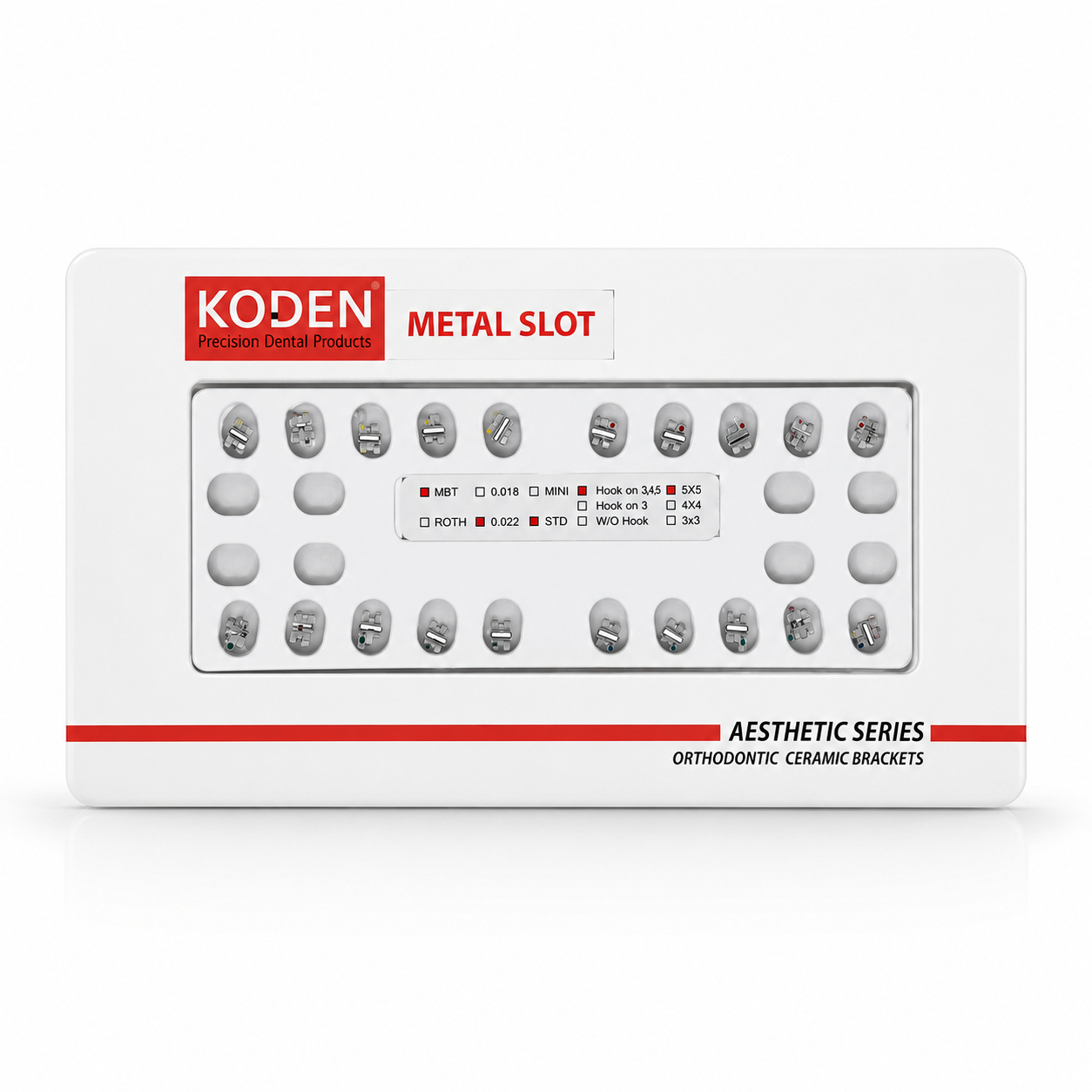 Koden Ceramic Metal Slot Bracket Kit MBT 022