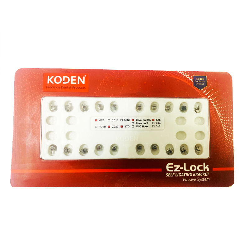 Koden EZ Lock Metal Self Ligating Bracket Kit MBT 018