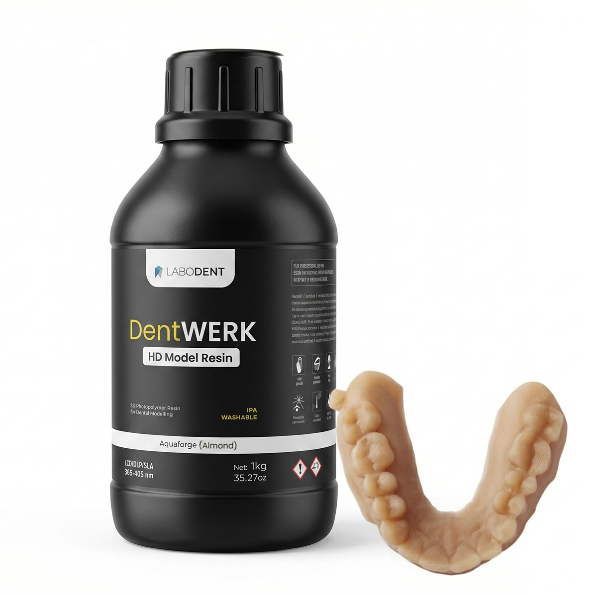 Labodent DentWERK HD Dental 3D Printer Model Resin – Almond 1 Kg