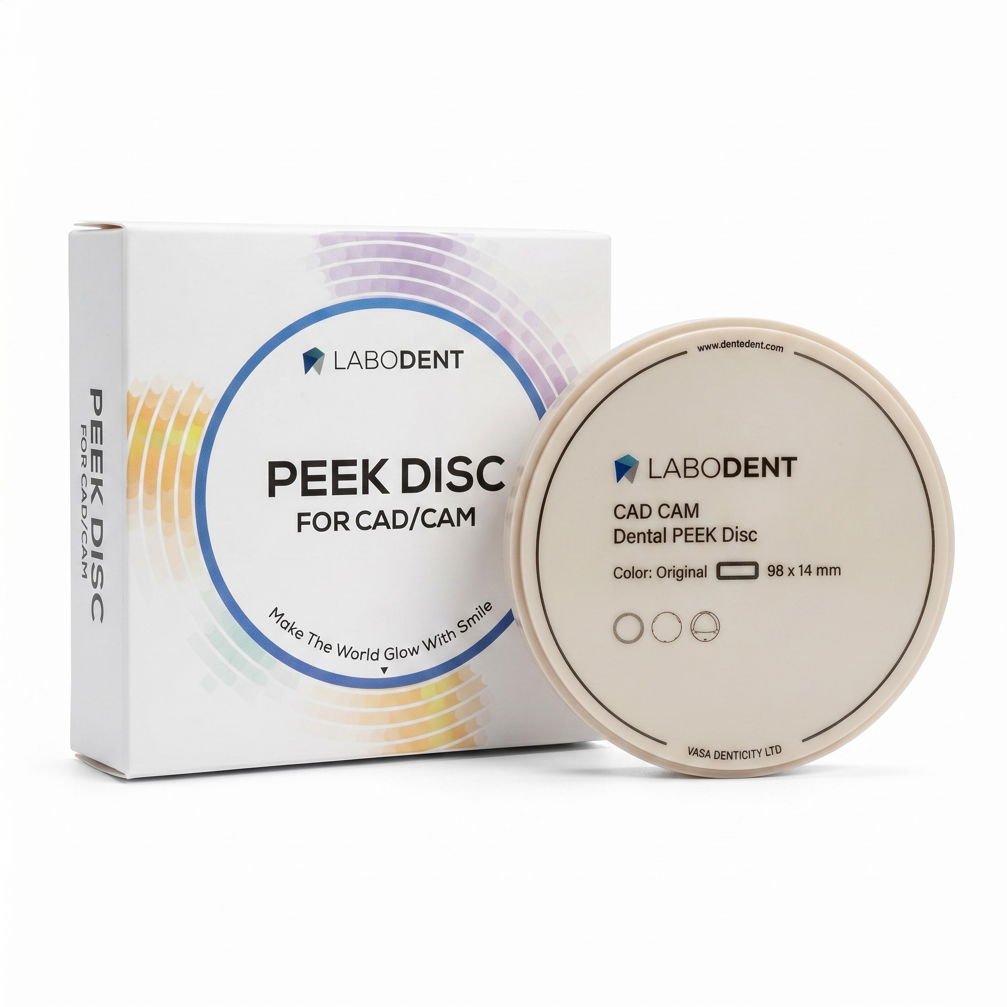 Labodent PEEK Disc for CAD/CAM – Natural Shade, 98×14 mm