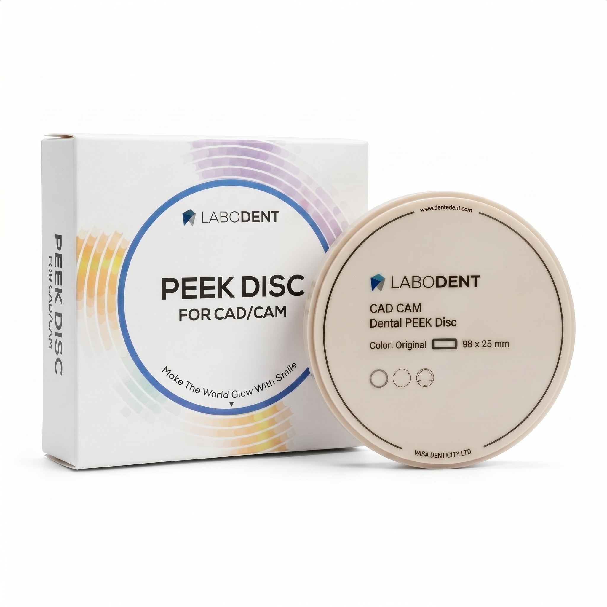 Labodent PEEK Disc for CAD/CAM – Natural Shade, 98×25mm