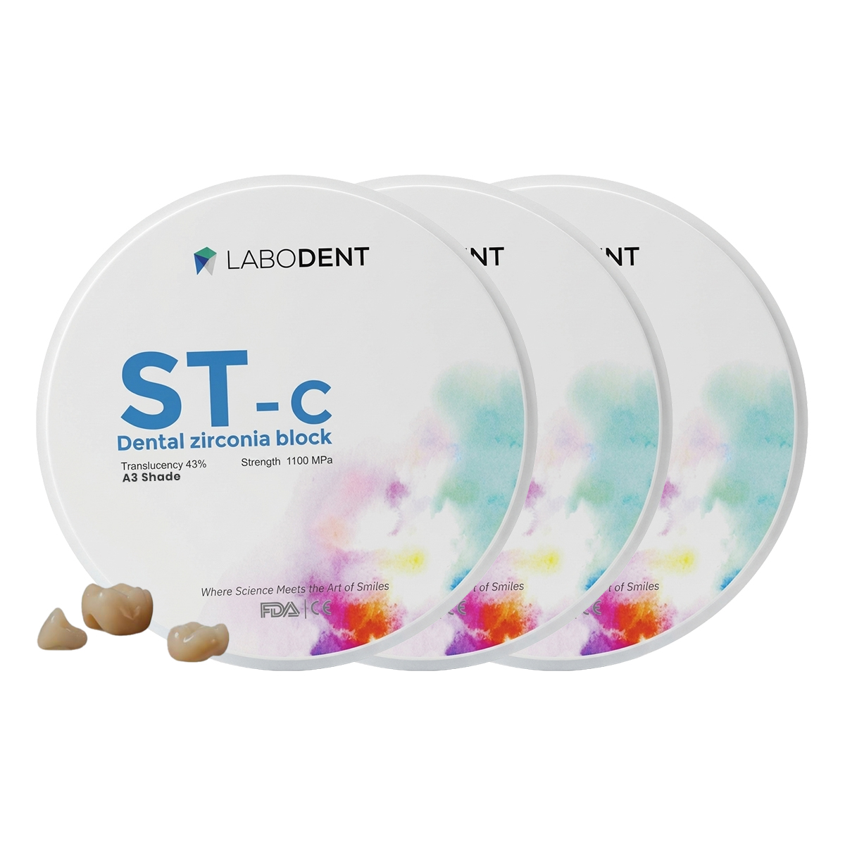 Labodent Zirconia Ceramic Blank ST-C | A3 Shade | 16mm | Pre-Shaded CAD/CAM Disc