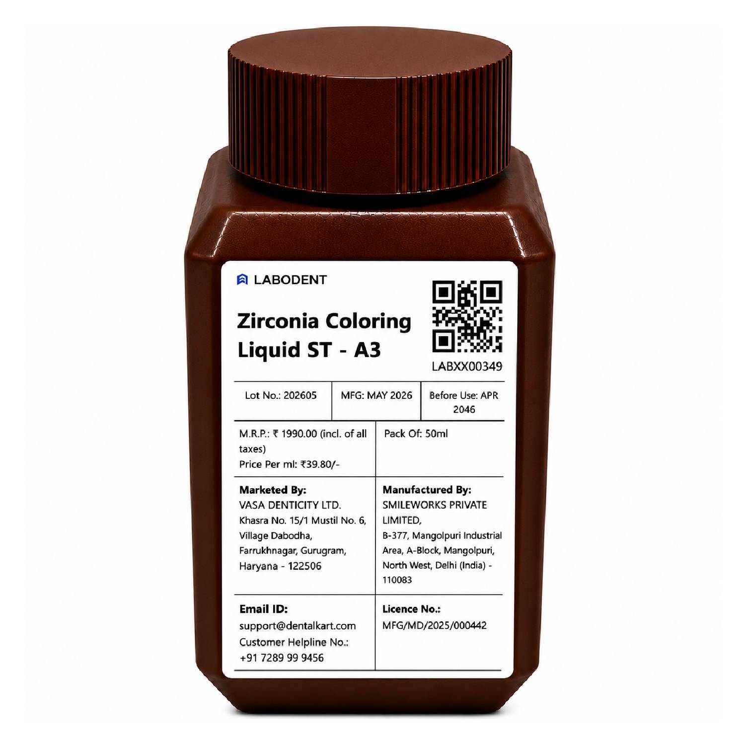Labodent Zirconia Dentin Coloring Liquid ST 50ml - A3 Shade