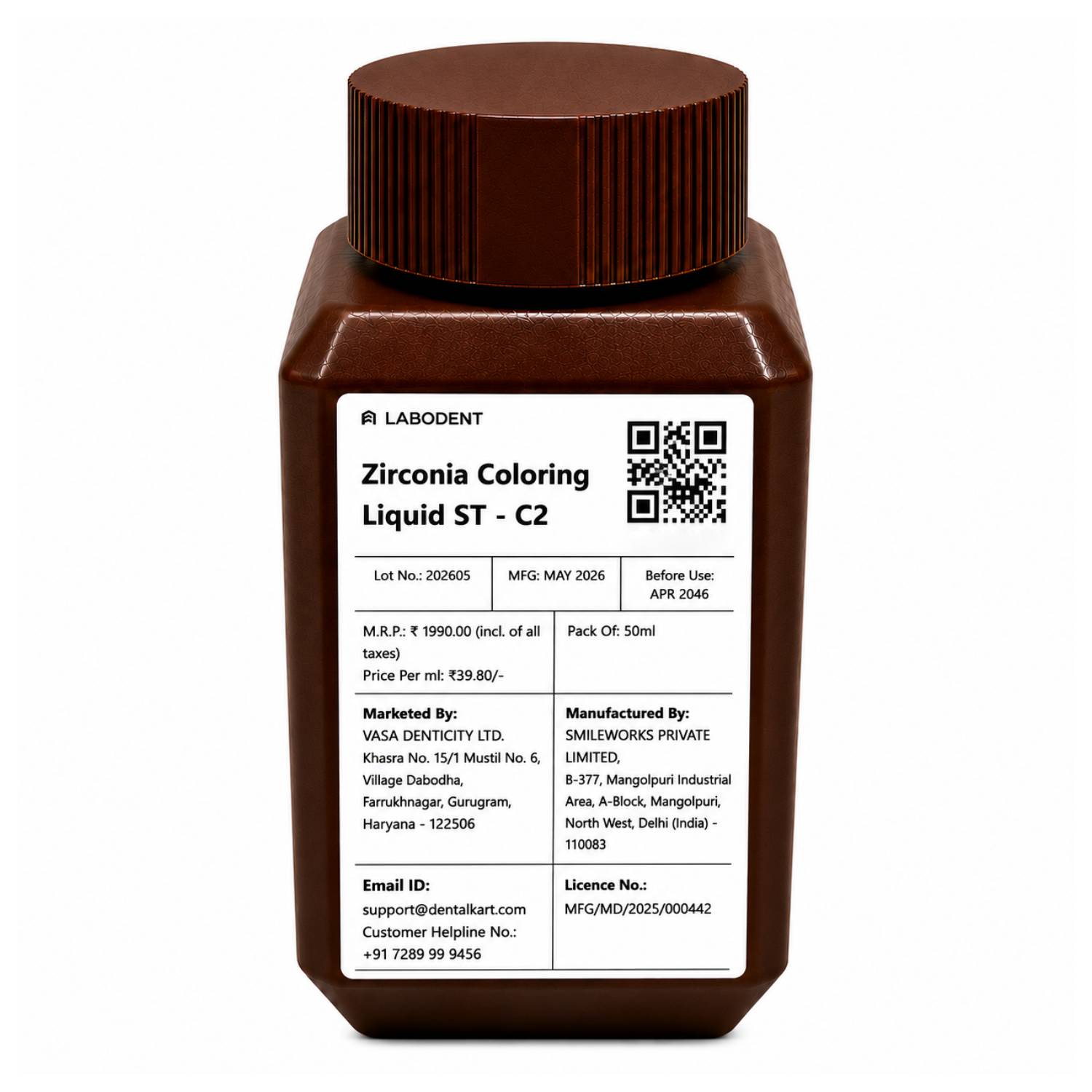 Labodent Zirconia Dentin Coloring Liquid ST 50ml-C2 Shade