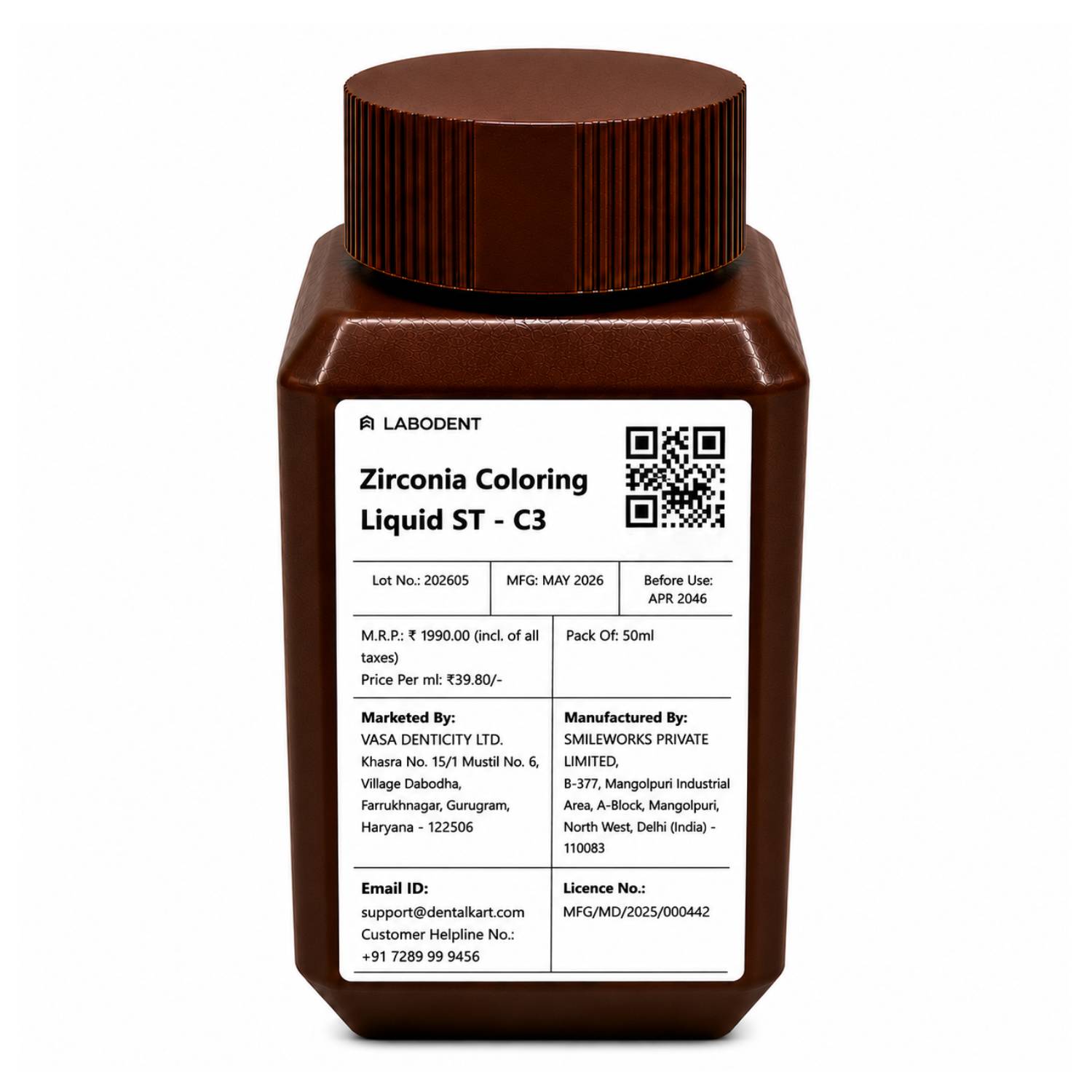 Labodent Zirconia Dentin Coloring Liquid ST 50ml-C3 Shade