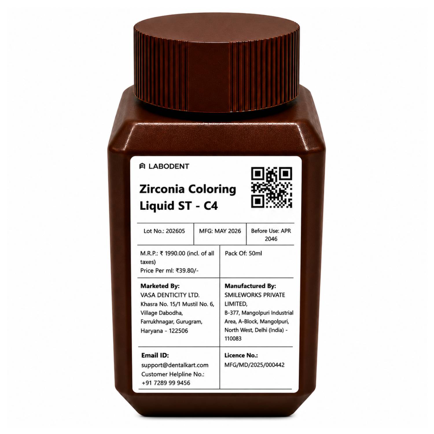 Labodent Zirconia Dentin Coloring Liquid ST 50ml-C4 Shade