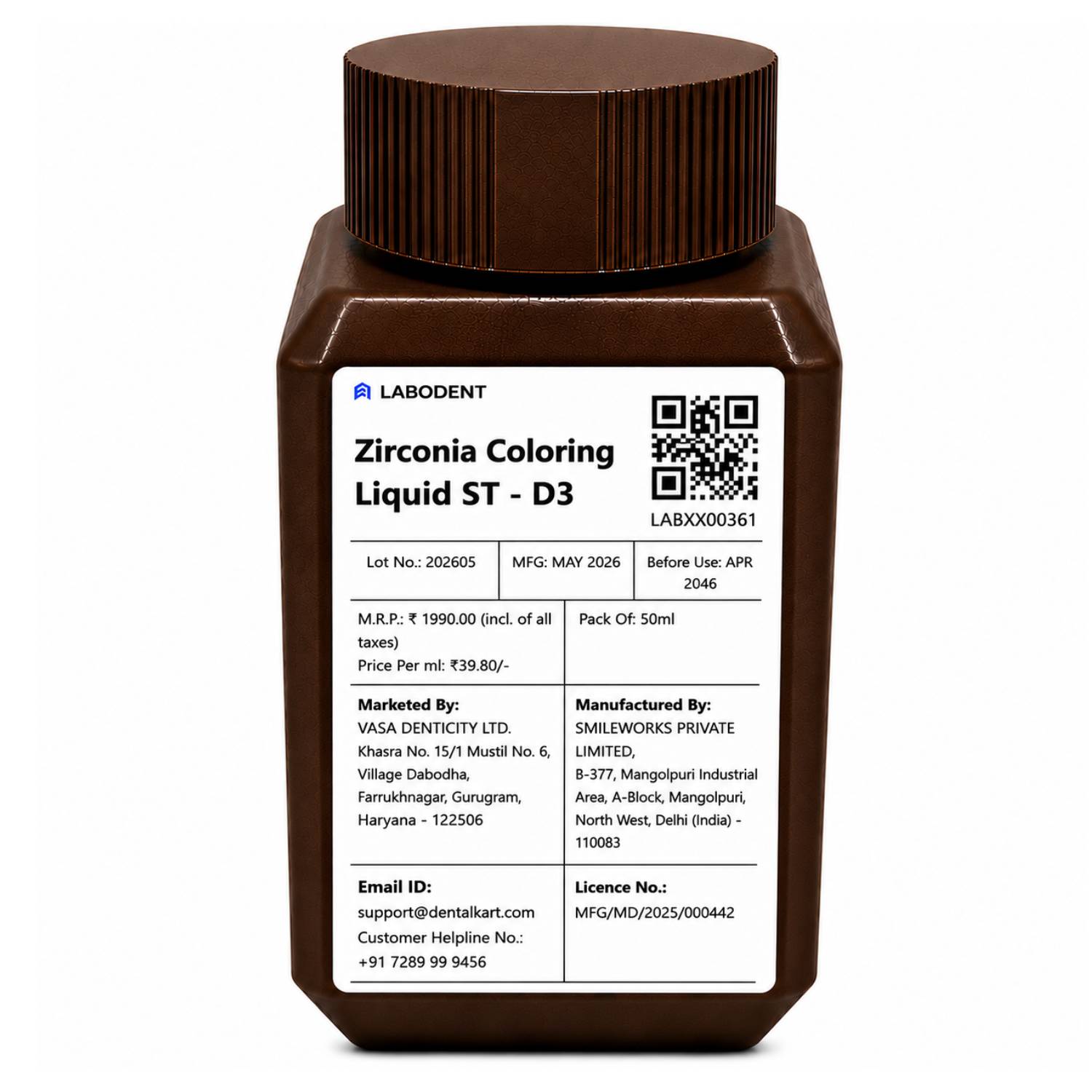 Labodent Zirconia Dentin Coloring Liquid ST 50ml-D3 Shade