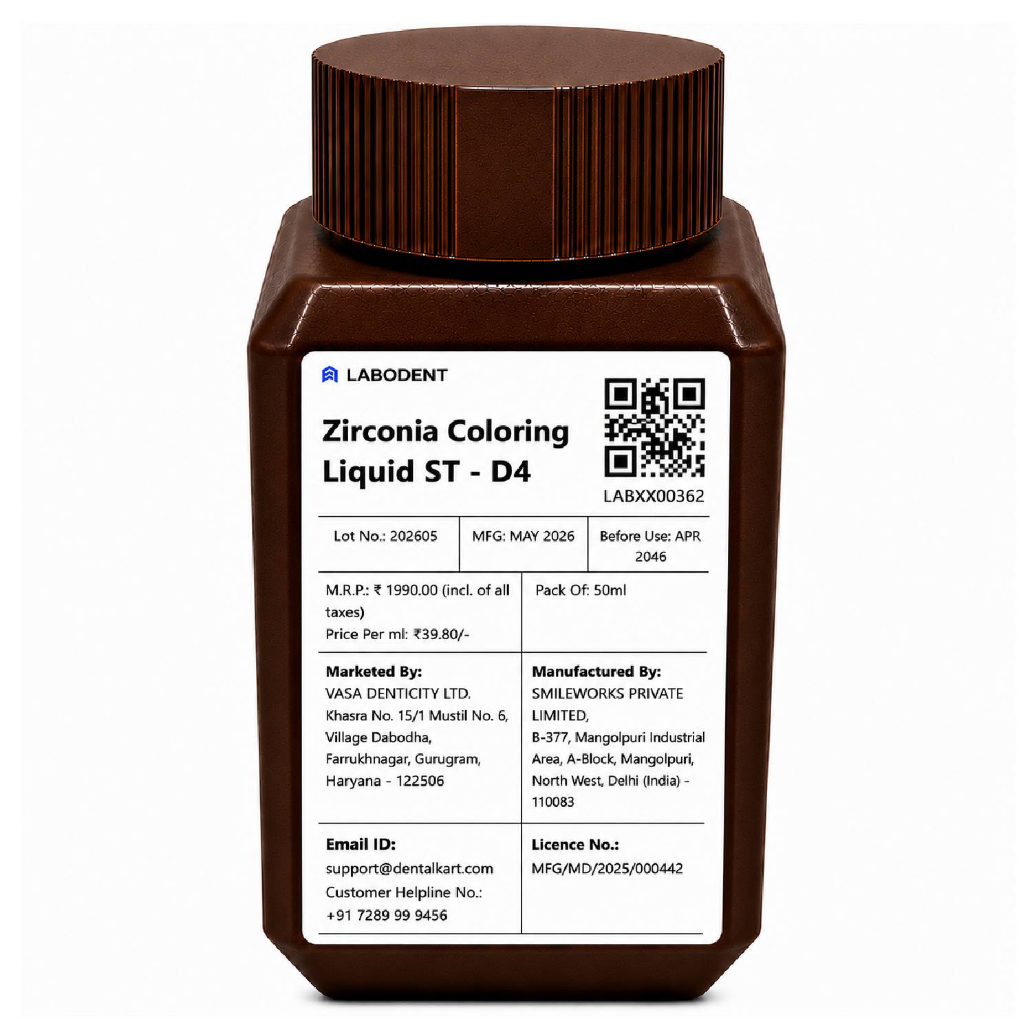 Labodent Zirconia Dentin Coloring Liquid ST 50ml-D4 Shade