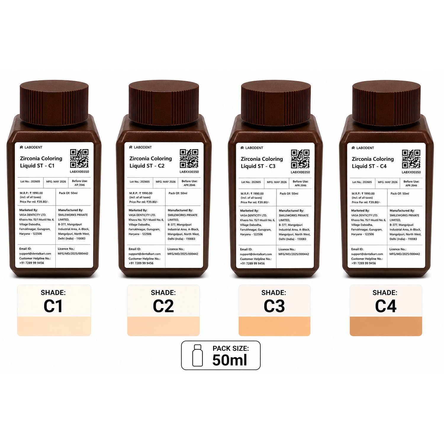 Labodent Zirconia Dentin Coloring Liquid ST - C Shade Series (50ml)