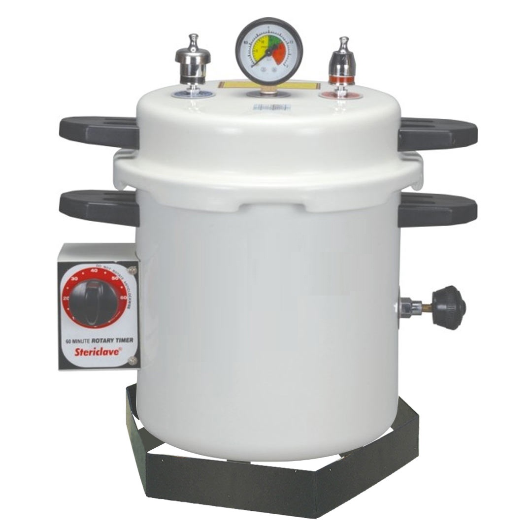 Life Stericlave With Rotary Timer - 26 Litres With 2 Drums (11 x 5  inches each) [ST1214EPT] (Suitable for Sterilizing IMPLANT KIT)