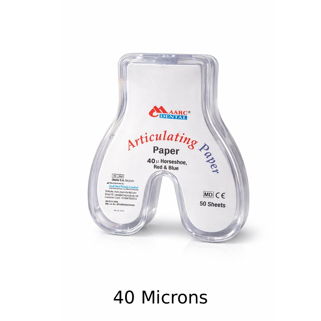 Maarc Articulating Paper 40 Microns Horseshoe Shaped - Blue & Red (5523/050)