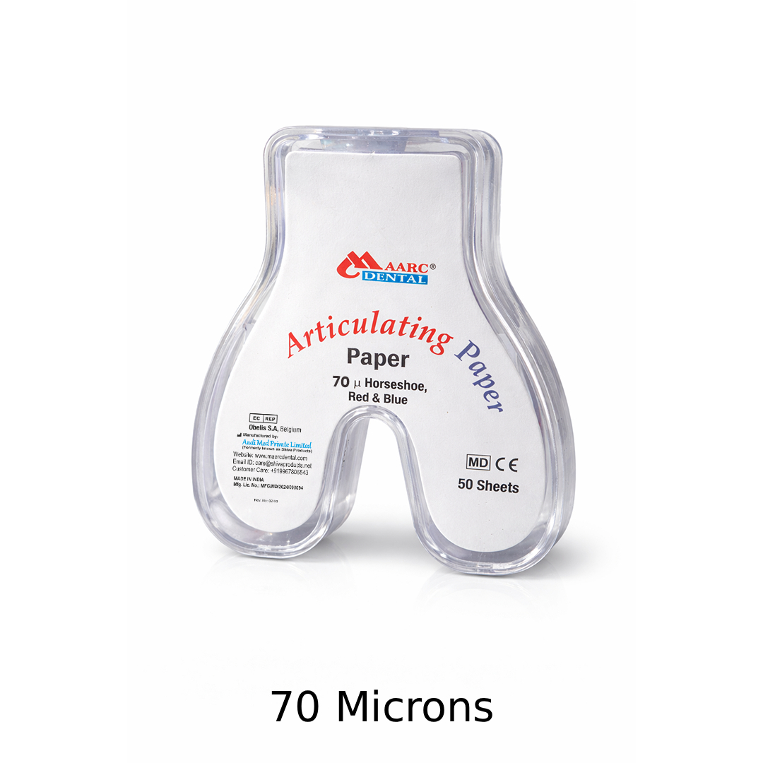 Maarc Articulating Paper 70 Microns Horseshoe Shaped - Blue & Red (5533/050)