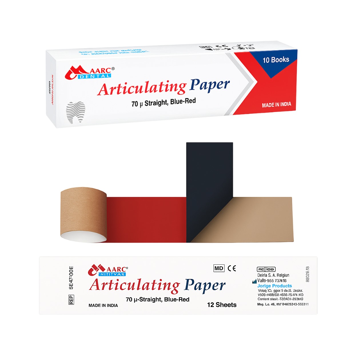 Maarc Articulating Paper 70 Microns Straight - Red (5529/001/E)