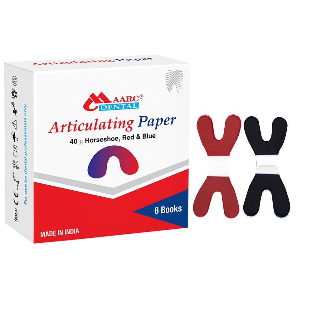 Maarc Articulating Paper (Horseshoe Shape) 40 Microns Red & Blue (5523/006)