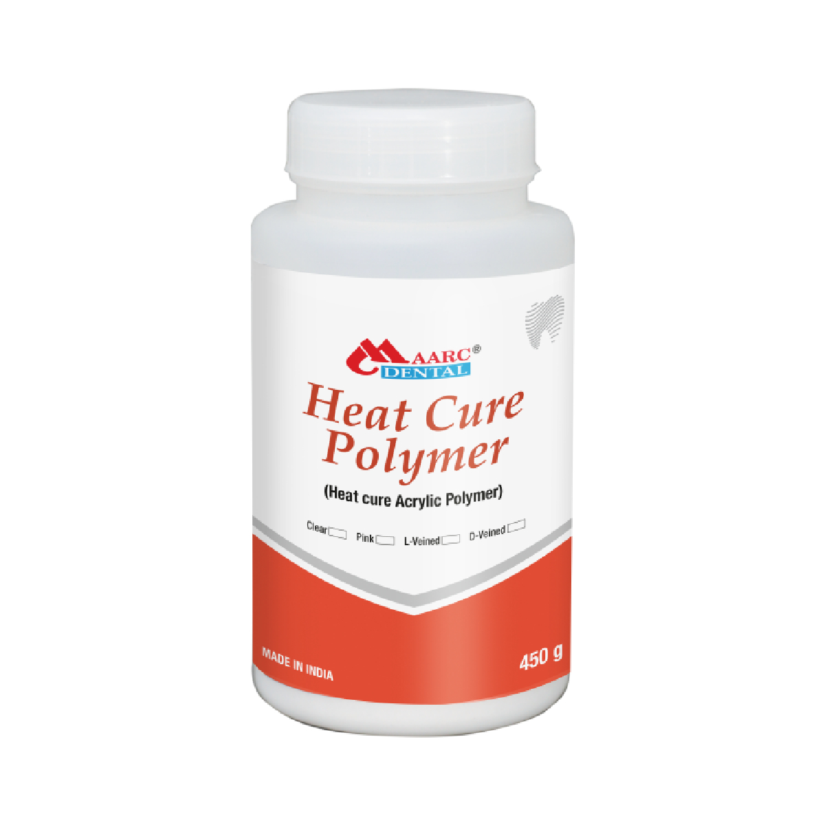 MAARC Heat Cure Powder 450gm - Clear (6001/450)