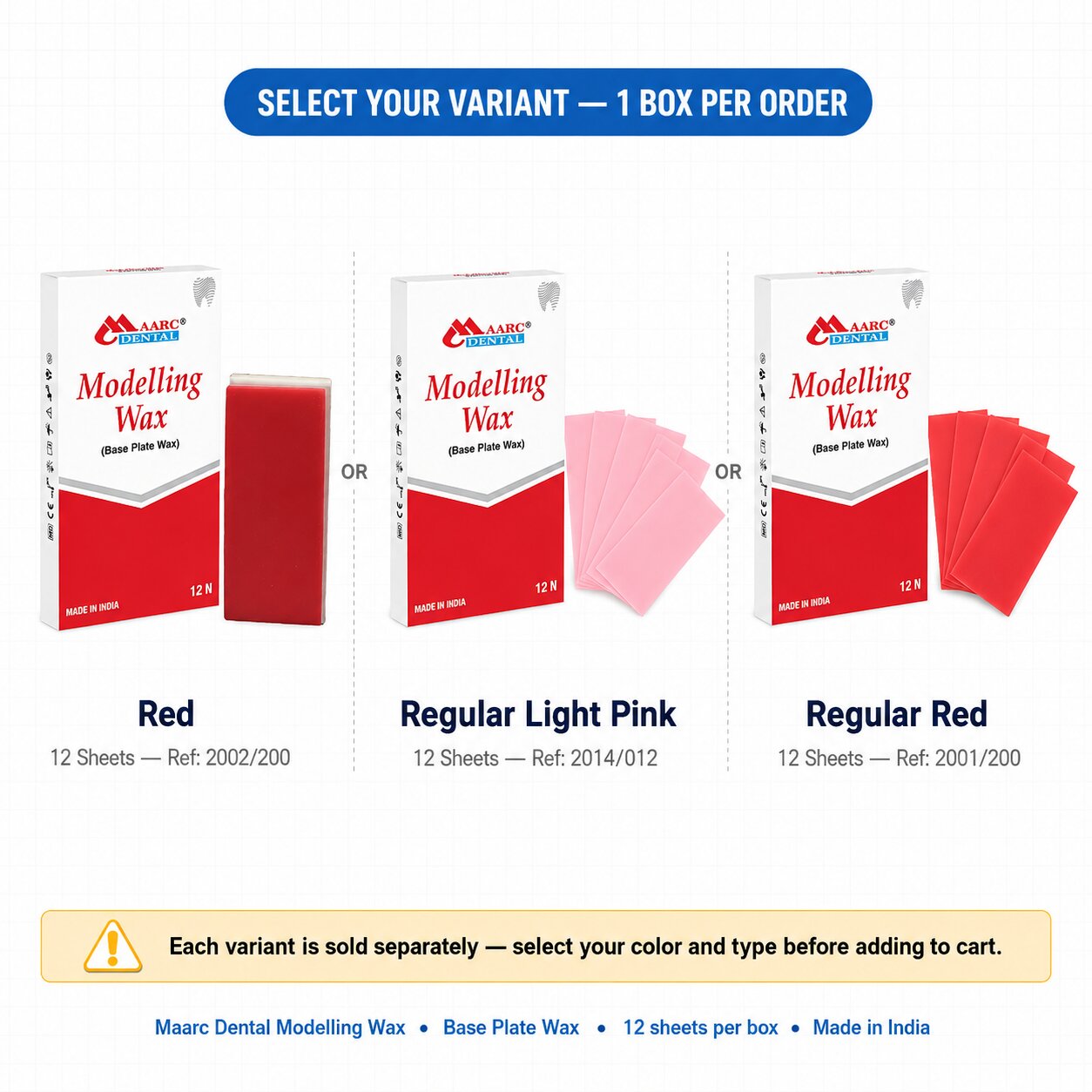 Maarc Modelling Wax (12 Sheets)