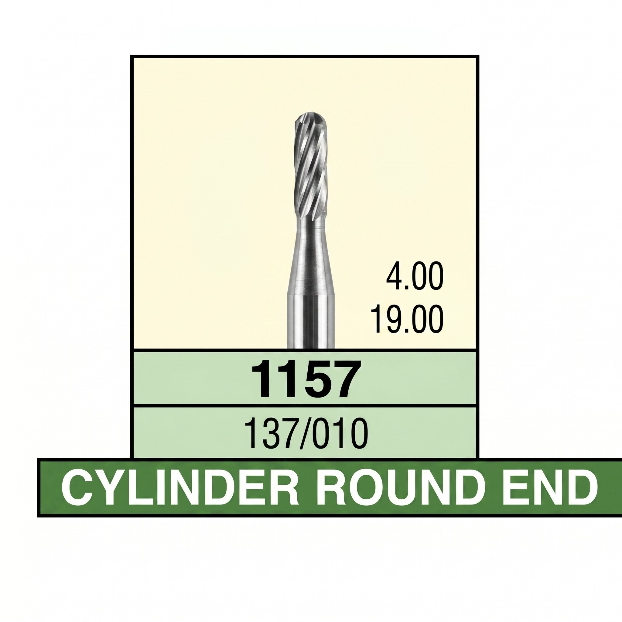 Mani Carbide Burs FG - Cylinder Round End 1157 Pk/10
