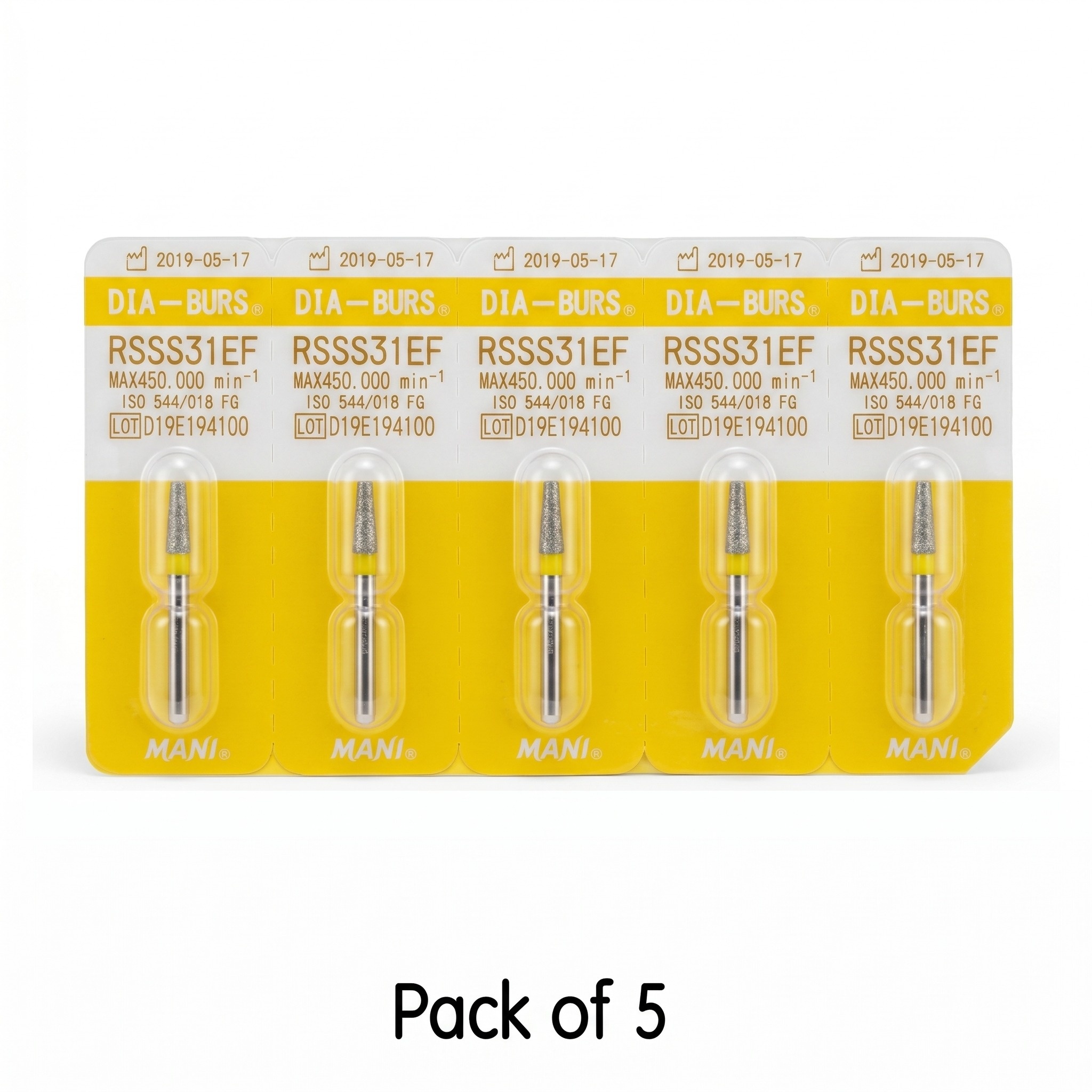 Mani Diamond Airotor Bur - RSSS31EF (Pack Of 5)
