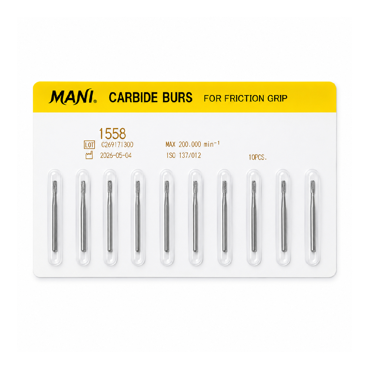 Mani M Carbide Burs #1558 Pk/10