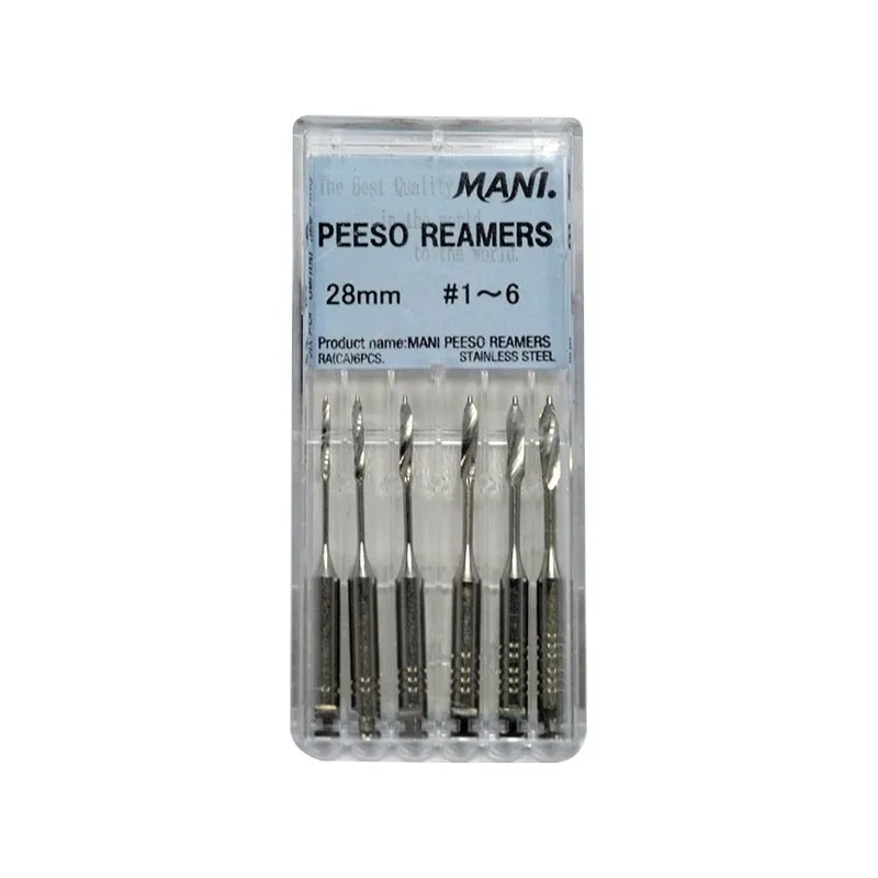 Mani Peeso Reamers Assorted 28mm #1-6 (Pack of 6)