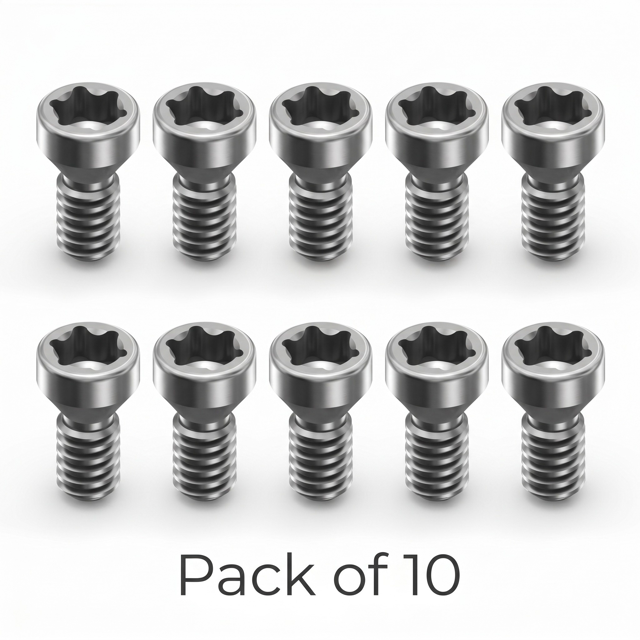 Mediden Straumann Implant Compatible Multi Unit Titanium Abutment Screw (SMUS) (Pack of 10)