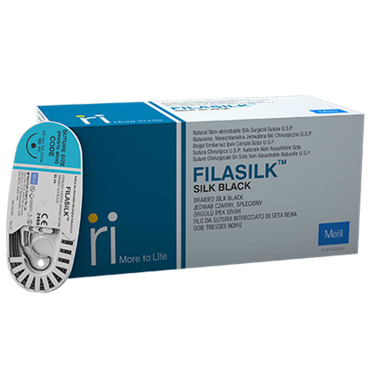 Meril Filasilk #4-0 Black Braided Silk Suture